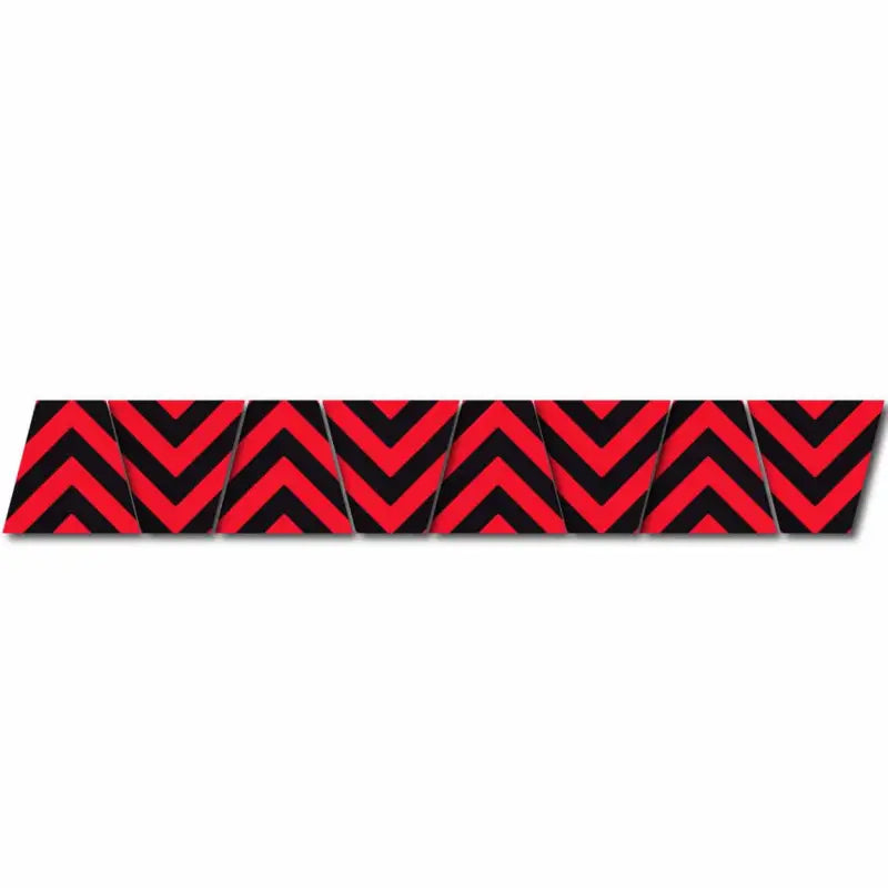 Red and black chevron stripe decorative border for BLACK/RED CHEVRON STRIPE REFLECTIVE HELMET