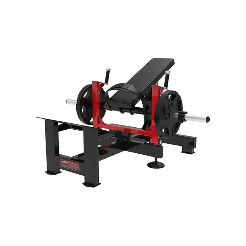 Red and black Plate Loaded Hip Thrust Glute Machine for effective glute workouts