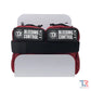 Red and black martial arts knee pads with Bleeding Control branding for Dual Bleeding Control Kit