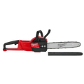 Red and black Milwaukee 2727-20C M18 FUEL™ 14’’ Chainsaw with guide bar