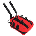 Red and black Tactical Pouch with straps for gunshot trauma, includes USA Patch