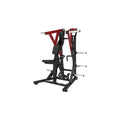 Red and black weight lifting machine for firefighters, police, and first responders training