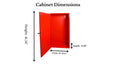 Red LINE2design evacuation stair chair metal wall storage cabinet with dimensions