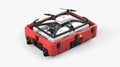 Red transport case for drone, perfect for storing ground station and LTE modem