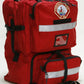 Red Coronado Fire first aid bag with county bag design and two internal storage compartments
