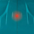 Glowing red dot with a hazy aura on Makita GEC01PL4 80V XGT® Brushless Power Cutter