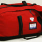 Red duffel gear bag with black accents for Firefighter Turnout Gear Side Zipper