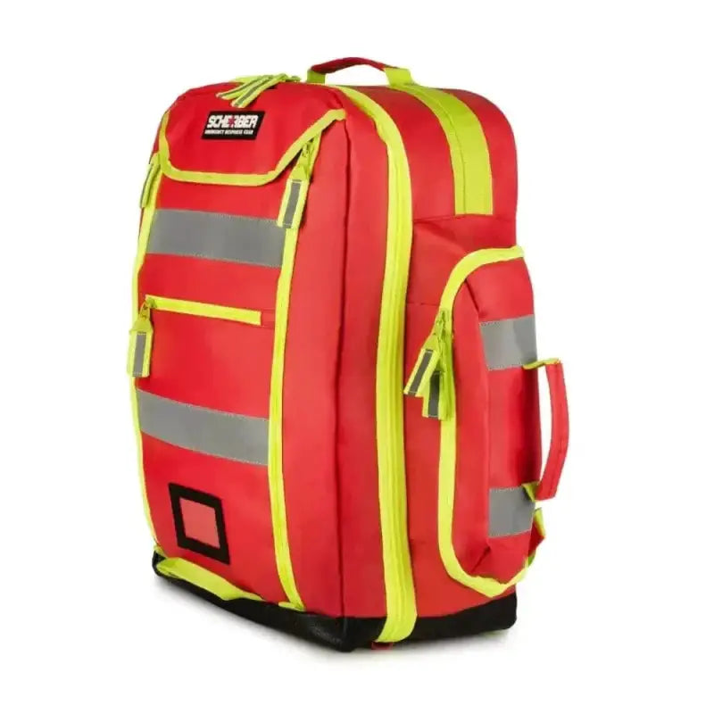 Red Scherber Ultimate First Responder Trauma O2 Backpack with reflective stripes