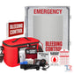 Red Emergency Bleeding Control Kit Package with Medical Supplies for Outdoor Bleeding Control