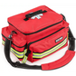 Red emergency medical response bag for Scherber Basic First Responder Trauma Kit - Fully Stocked