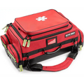 Red emergency medical response bag for Scherber Ultimate Responder Trauma Kit with Bleeding Control