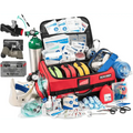 Red emergency medical response bag in Scherber Ultimate First Responder Trauma Kit O2