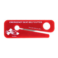 Red seat belt cutter with two holes from line2design, part of Belt Cutters Rescue 4-Pack