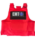 Red EMT tactical vest from Redemption Tactical with Level IIIA body armor plates