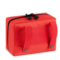 Red fabric lunch box for Scherber Public Access Bleeding Control Kit with black zipper