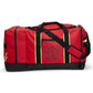 Red firefighter turnout gear bag with reflective trim and Maltese Cross Ripstop fabric