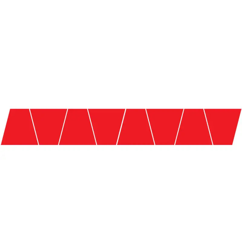 Red geometric stripe design on a Red Reflective Helmet, ideal for visibility and safety