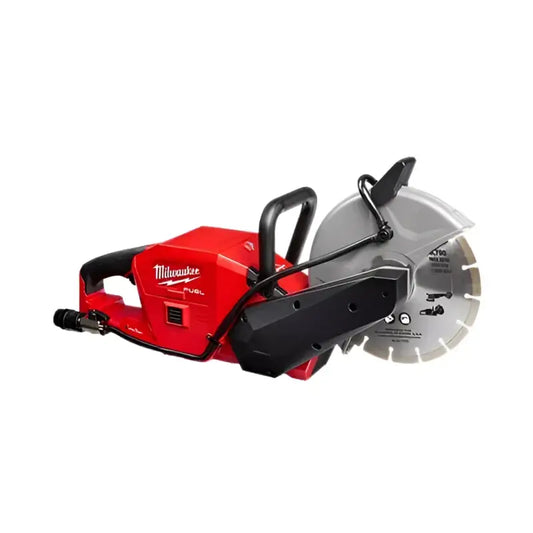 Red and gray Milwaukee M18 Fuel™ 9-inch cut-off saw bare tool with One-Key™ system