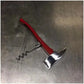 Red-handled combination corkscrew and bottle opener from Set of Irons - Green/Red