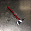 Red-handled combination corkscrew and bottle opener from Set of Irons - Nickel/Red