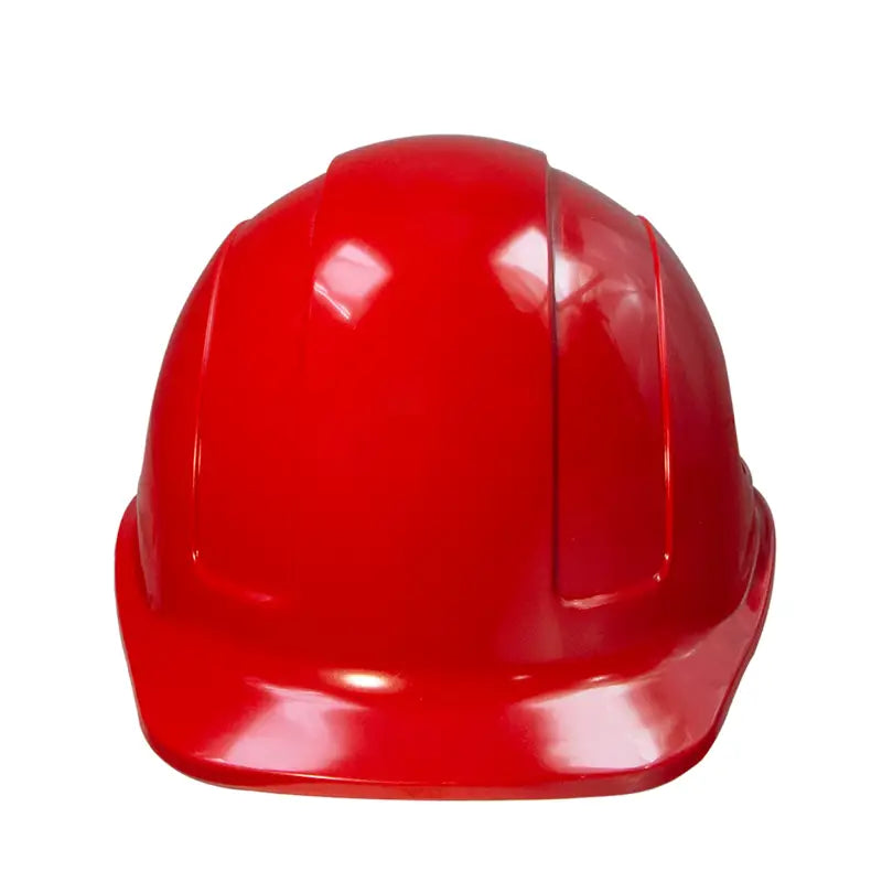 Red Cap Style Safety Hard Hat with 4 Point Suspension and brow liner for comfort