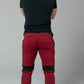 Red Carrier Joggers Mk.II with black knee panels and carrier retention waistband