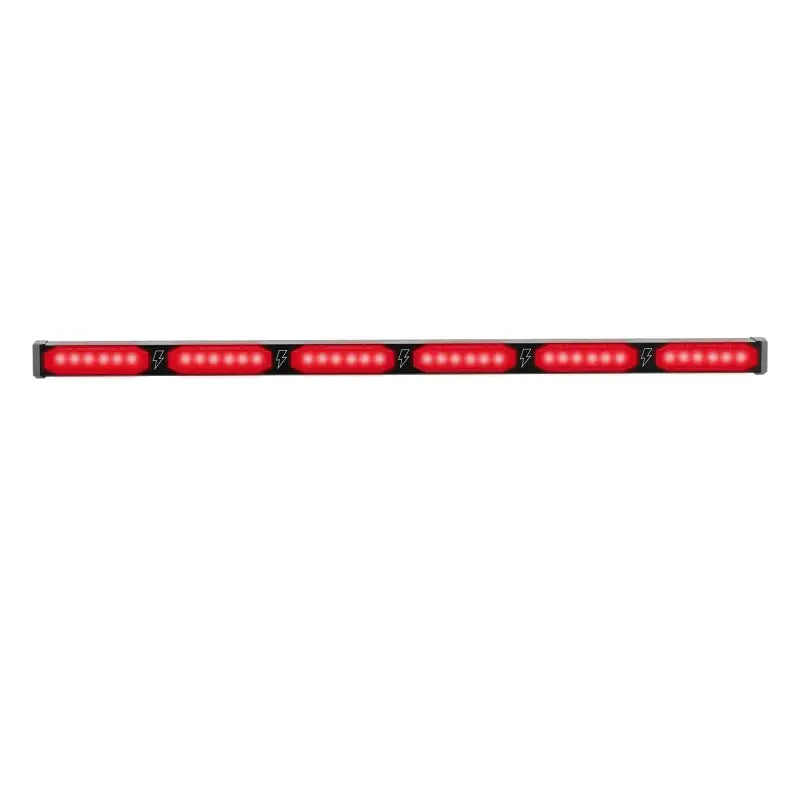 Red LED light bar on UBL U-Lite 600 Stick Light for first responders and emergency use