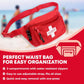 Red lifeguard fanny pack from Fully Stocked First Aid Waist Kit for first responders and firefighters