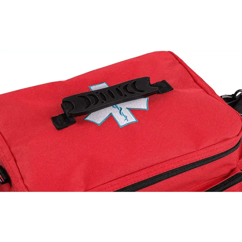 Red first aid bag with molle system in Scherber Basic First Responder Trauma Kit - Fully Stocked