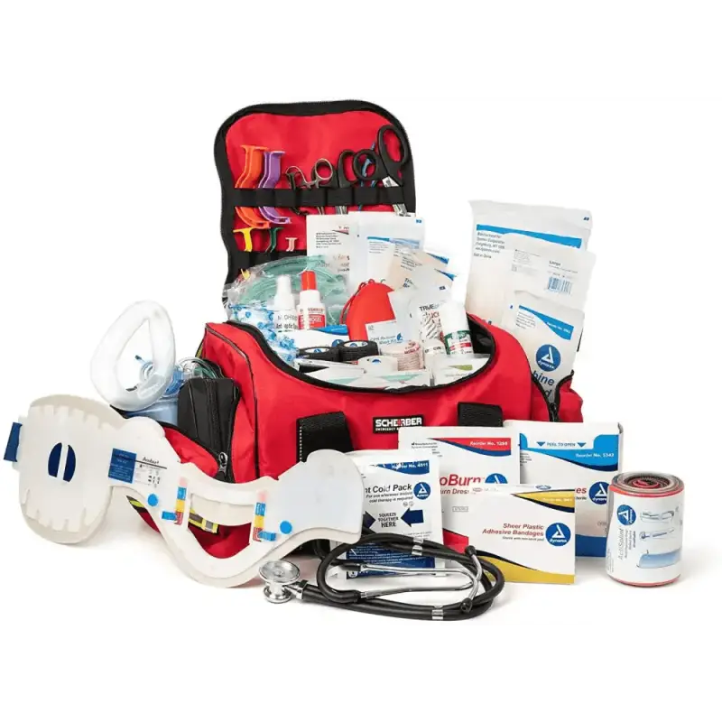 Red Scherber Intermediate First Responder Trauma Kit - Fully Stocked with emergency supplies