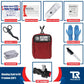 Red Bleeding Control Kit with Hemostatic Dressing and First Aid Supplies on Wall Mount