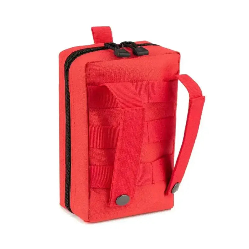 Red Scherber Public Access Bleeding Control Kit pouch with MOLLE webbing and shoulder strap