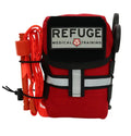 Red REFUGE medical training kit with orange rope in Bear Minimum 2.0 Ranger Green pouch