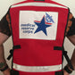Red Medical Reserve Corps Vest with blue star logo and reflective stripe for safety