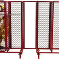 Red metal wire storage lockers from Ready Rack Systems optimized for maximum air circulation and salt spray test durability