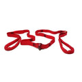 Red nylon Multi-Loop Rescue Strap with adjustable buckles and rigging ring