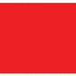 Red EMS DoorJamm tag for first responders, featuring holes at each end for easy attachment