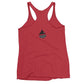 Red EMS Women’s Racerback Tank with American flag droplet graphic celebrates tattoos matter