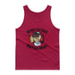 Red firefighter tank in jersey knit with Do My Tattoos Matter Now graphic design