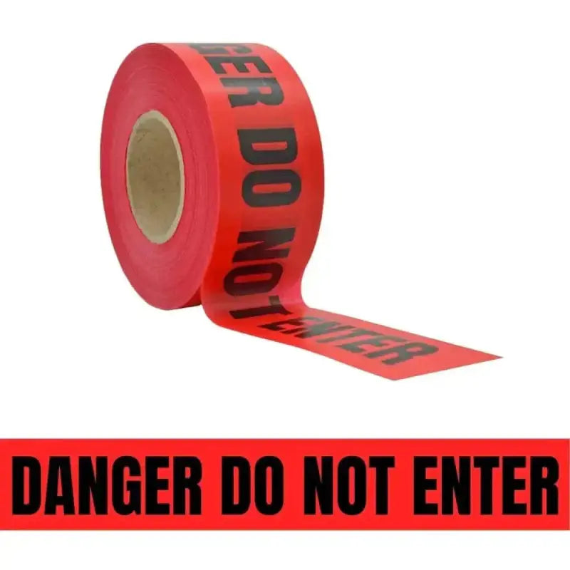 Red WOD Barricade Flagging Tape Danger Do Not Enter for construction zones BRC safety