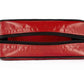 Red toiletry bag with black zipper for Color Coded First Aid Medical Kit Water Resistant