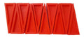 Red triangular pleated geometric pattern for Firefighter Door Stoper Safety Wedge Pack