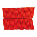 Red triangular segments creating a geometric pattern for Firefighter Door Stoper safety