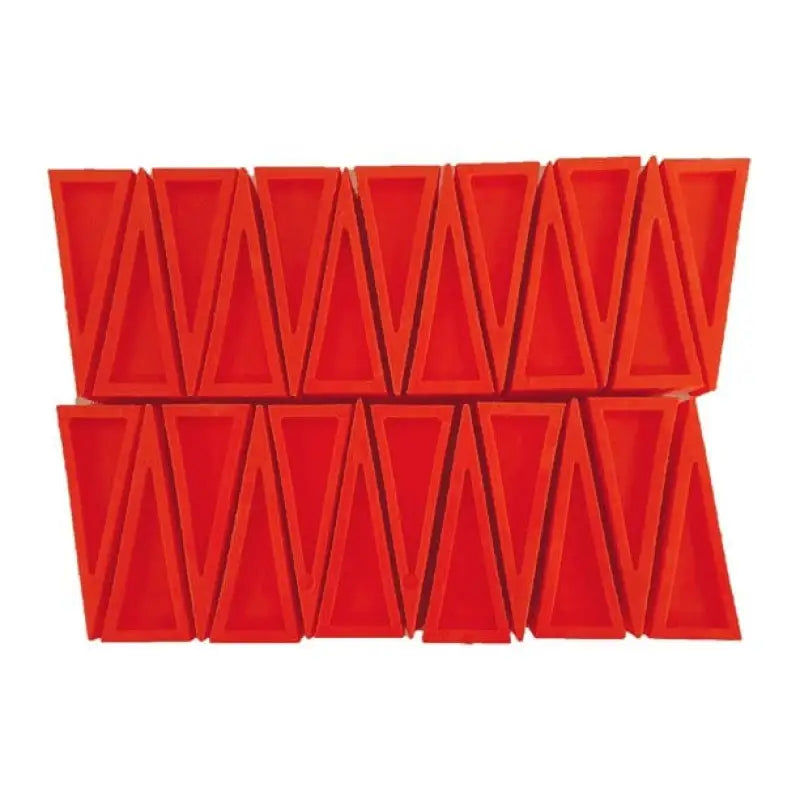 Red triangular segments creating a geometric pattern for Firefighter Door Stoper safety