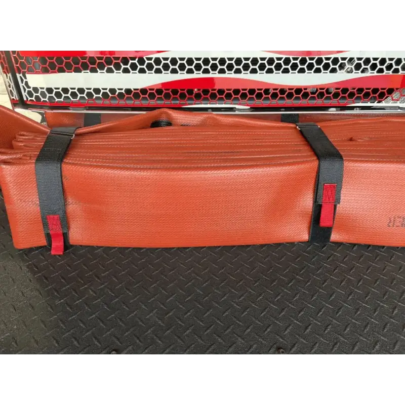 Red vinyl cushion with black straps for the Hose Strap 44”-FF44HS product