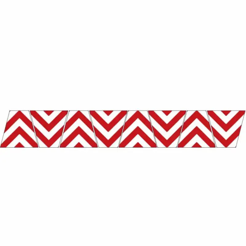 Red white chevron decorative border strip for Chevron Stripe Reflective Helmet pack