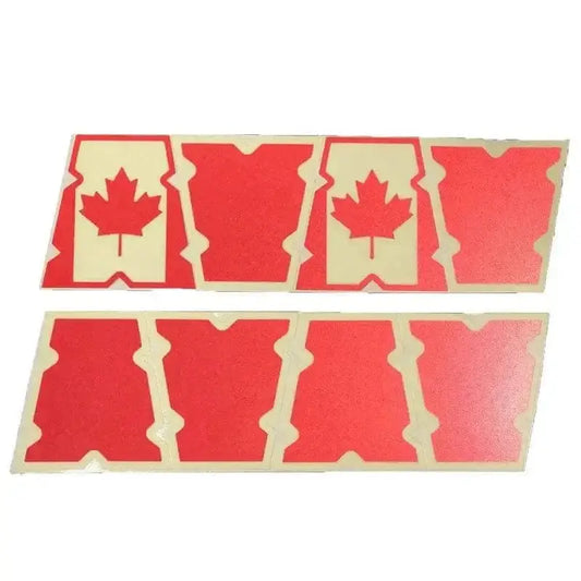 Red and white Canadian maple leaf stickers from Tets – Canadian Red for first responders