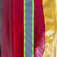 Red yellow gray striped fabric ElkHart Brass weather nozzle cover for firefighting equipment