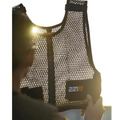 Reflective mesh Maxx-Dri Vest with black trim and 227B text for cold weather body armor