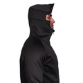 Black hooded ninja mask in profile, perfect for Rendition Jacket Elite with smart pockets